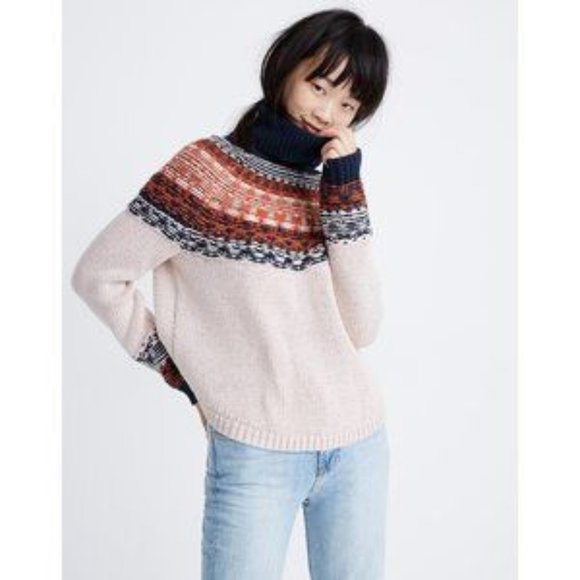 Madewell Sweaters - Madewell Brookdale Fair Isle Turtleneck Sweater